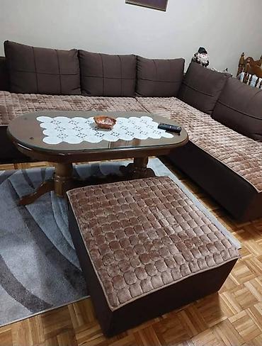 Prekrivači za nameštaj: Flekeri dezen kocka Plišani ne klizajući 200x70 150x70 70x70 Cena seta — 11