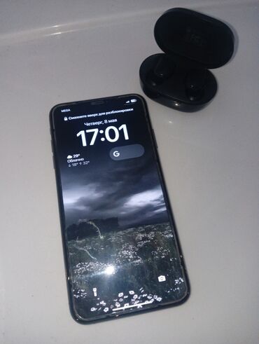 Apple iPhone: IPhone Xs Max, Б/у, 256 ГБ, Black Titanium, Наушники, Зарядное устройство, Защитное стекло, 79 %