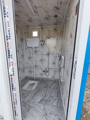Metal karkaslı mobil sanitar blok – duş və tualet konteyneri - — 8