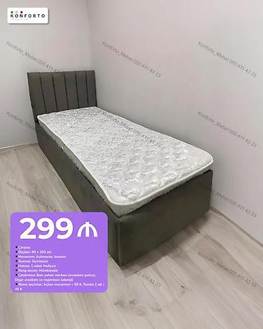 Tək nəfərlik çarpayı - Ölçü: 90 × 200 sm - Mexanizm: Açılan və ya