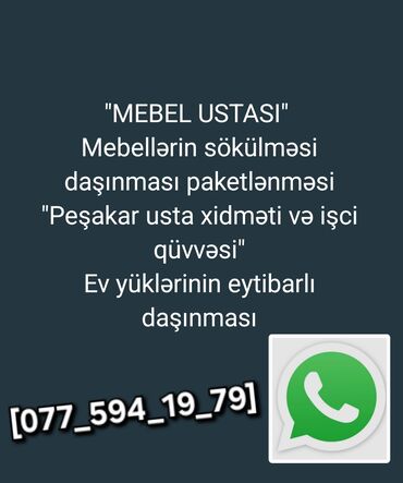 Mebellərinizin peşəkar sökülməsi, paketlənməsi və daşınması xidməti