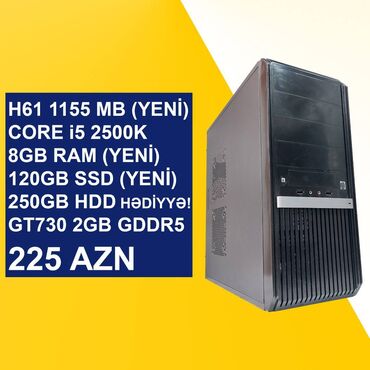 kompyuter keysi: Sistem Bloku "Digital DDR3 H61 1155 Core i5 2500K GT730 2GB GDDR5"