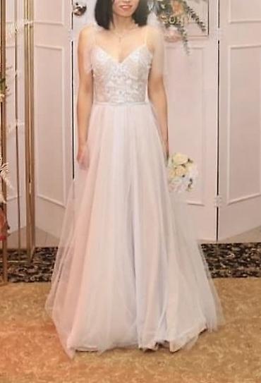 Вечерние платья: Вечернее платье, А-силуэт, Длинная модель, Фатин, Без рукавов, Корсет, Стразы, Камни, S — 4