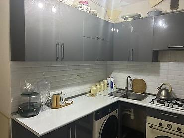 Mətbəx mebeli: Mətbəx mebel dəsti – parlaq qrafit/boz rəng - Üst şkaflar: düz — 3