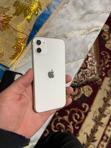 ноутбук apple цена бишкек: IPhone 11, Колдонулган, 128 ГБ, Ак, 70 %