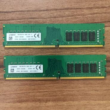 kompüter ram: Operativ yaddaş (RAM) Kingston, 16 GB, 2666 Mhz, DDR4, PC üçün, Yeni