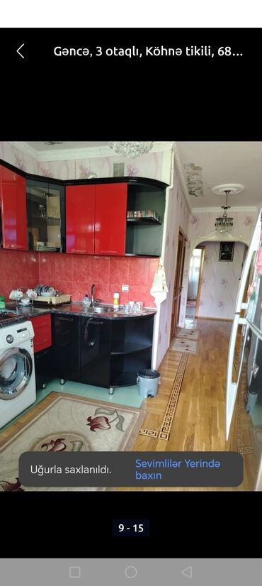 Köhnə tikili: Gəncə şəhərində 3 otaqlı mənzil. Köhnə tikili tipli. Plan və — 5