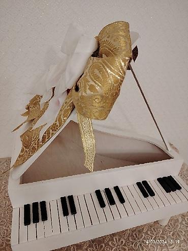 xonçalar: Xonca piano satilir icine sokolad ve cicek qoyub hediyye etmek olar — 3