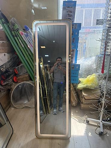 hamam ucun guzgu: Güzgü Döşəmə üstü, Düzbucaqlı, Makiyaj üçün, Arxa işıqlı — 1