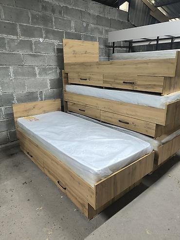 bunk bed: Односпальная кровать, Новый, С матрасом, длина - 190 см — 3