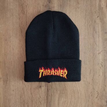 kişi demisezon papaqlar: Thrasher, One size, rəng - Qara