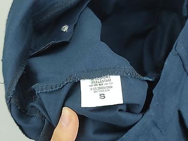 granatowa: Denim Collection, Spodnie materiałowe damskie, rozmiar S — 7