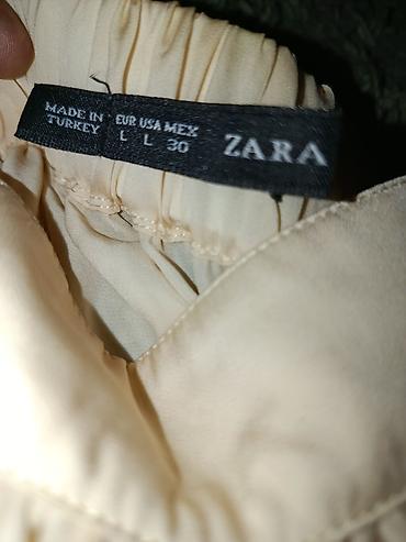 kapri helanke: Dugačka Zara suknja od laganog, prozračnog šifona u svetlo bež/boji — 5