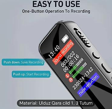mp3 yükle: Mini səs yazan Diktafon, yaddaş kartı gedir. Qutuda əlavə olaraq — 5