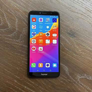 Honor 7C, Б/у, 32 ГБ, цвет - Черный, 2 SIM
