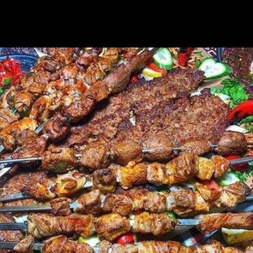 Ət və dəniz məhsulları: Mangal assortisi – şişdə kabablar - Qarışıq kabab seti: lülə kababı