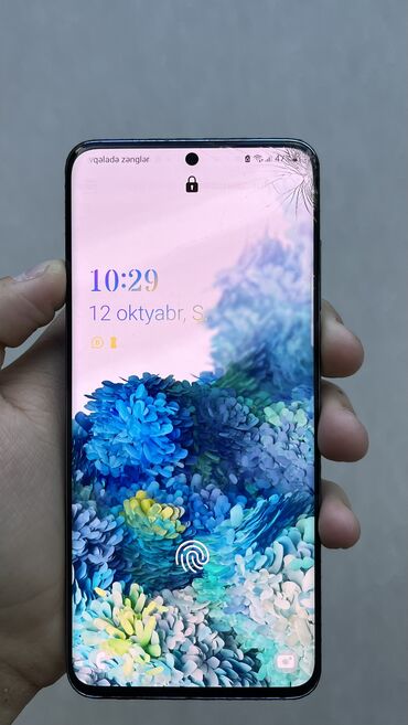 самсунг к9: Samsung Galaxy S20, 128 GB, rəng - Mavi, Barmaq izi, Face ID, Simsiz şarj