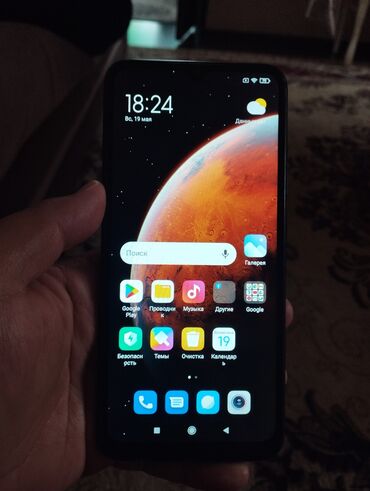телефон 9а: Xiaomi, Redmi 9A, Б/у, 32 ГБ, цвет - Черный, 2 SIM