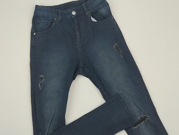 granatowe bluzki z krótkim rękawem: Jeans, Esmara, S (EU 36), condition - Good