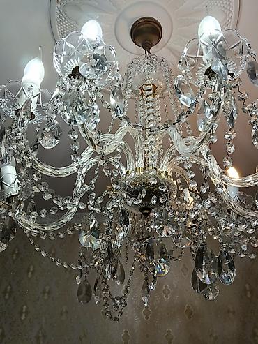 priz: Çılçıraq, 8 lampa, Xrustal — 2