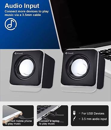 Колонки для ПК и ноутбуков: Компактные колонки для компьютера Kisonli V410 - отличное решение для — 11