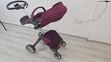 Modullu arabalar: Stokke marka uşaq arabası – tünd bənövşəyi rəng əlavə 0-6 ay lyulka — 3