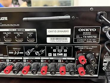 resiver: Onkyo TX-NR575E AV Receiver - 7.2-kanallı AV resiver, Dolby Atmos və — 3