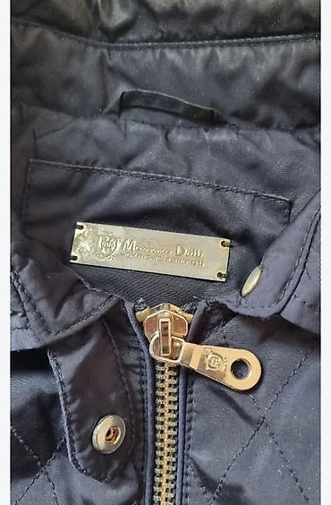 kožna jakna s: Massimo Dutti ženska štepana jakna, tamnoplava - Elegantna, lagana — 3