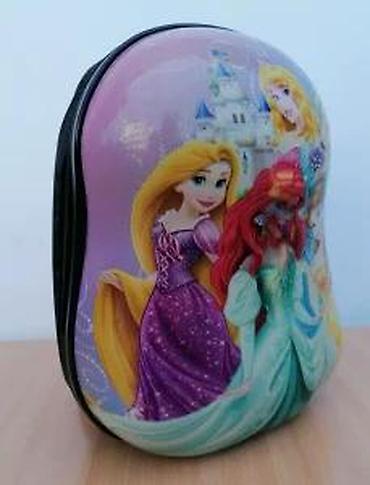 Rančevi, torbe i koferi: Dečji ranac sa motivom princeza - Tvrda 3D školjka napred sa sjajnim — 9