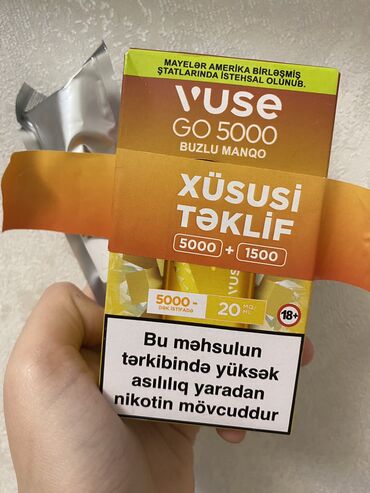qəlyan smok: Açılmayıb təzədi buzlu manqo Vuse Go 5000