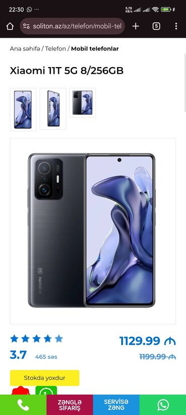 xiaomi redmi note 7 pro: Xiaomi 11T, 256 GB, rəng - Boz, 
 Sensor, Barmaq izi, İki sim kartlı