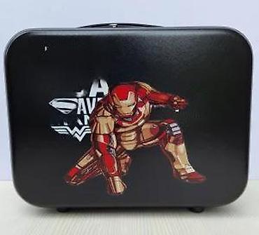 Putni koferi i torbe: Set kofera sa motivom superheroja – 2 dela - Dizajn: crni kofer i — 24