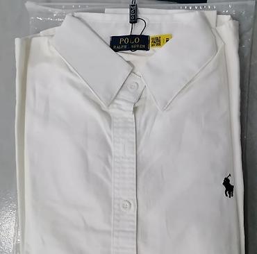 Рубашки: Мужская рубашка, L, Polo Ralph Lauren, Новый, цвет - Белый, Бесплатная доставка — 1