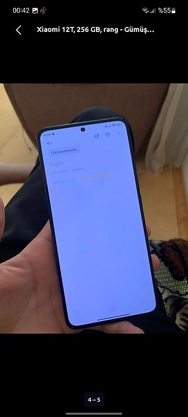 tablet 2 el: Xiaomi 12T, 256 GB, rəng - Boz, 
 Sensor, Barmaq izi — 3