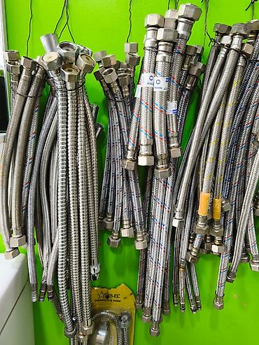 Su boruları: Metal hörgülü elastik su və qaz şlanqları - Tətbiq sahəsi: mətbəx və — 1