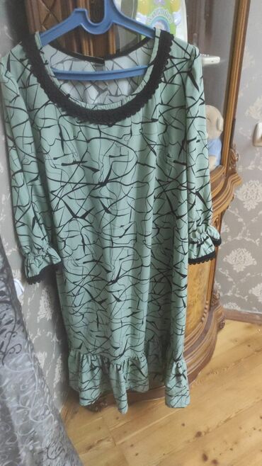 Dəstlər, kostyumlar: Qadın geyim dəsti – 4 məhsul 1) Cins ətək - Tünd mavi denim - Ön — 24