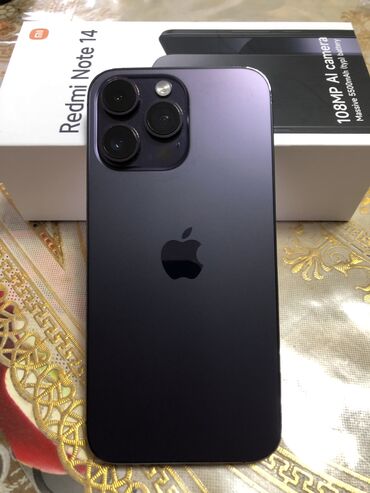 редми нот 10 новый: IPhone 14 Pro Max, Колдонулган, 256 ГБ, Deep Purple, Кабель, 88 %
