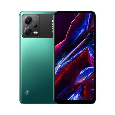 телефон poko: Poco X5 5G, Б/у, 256 ГБ, цвет - Зеленый, 2 SIM