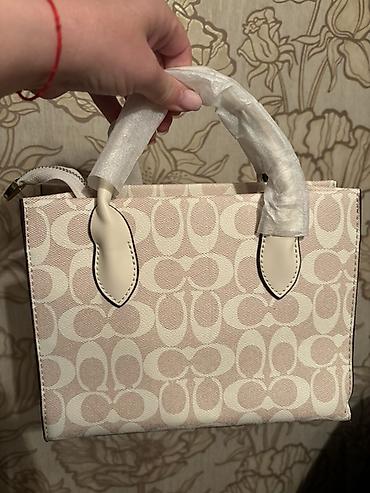 Çantalar: Coach New York mini tote çanta - Rəng: krem/bez fon üzərində krem — 2