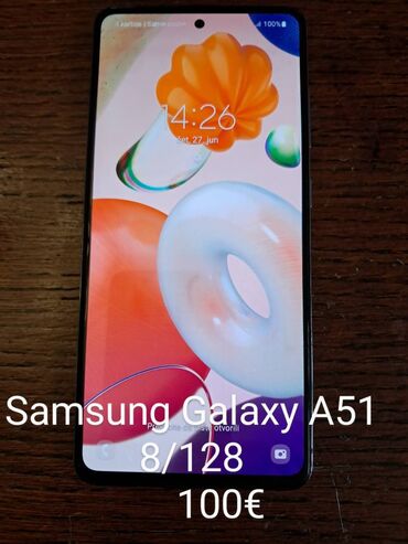 farmerice g star: Samsung Galaxy A51 5G, 128 GB, color - Silver, Fingerprint, Dual SIM cards, Face ID