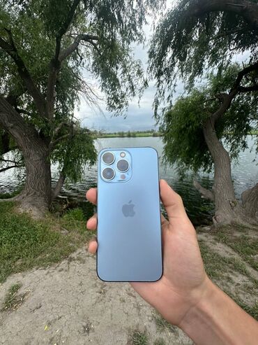 Apple iPhone: IPhone 13 Pro, Б/у, 128 ГБ, Sierra Blue, Защитное стекло, Чехол, 77 %