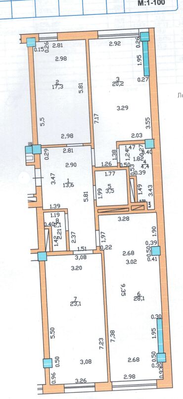 Продажа квартир: 3 комнаты, 112 м², Элитка, 4 этаж, ПСО (под самоотделку)