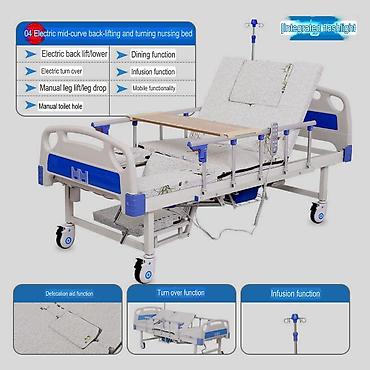 Медицинская мебель: Многофункциональная кровать с туалетом и матрасом, новые 24/7 доставка — 4