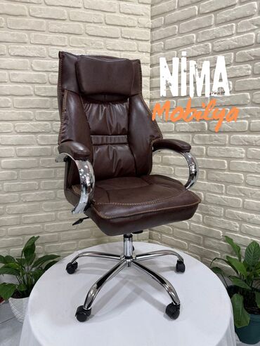Ofis və oyun kresloları: Yeni, Təkərli, Qolları tənzimlənir, Dəri — 28