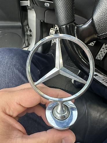 emblem: Mercedes-Benz kapot emblemi idiyal vəziyətdə Xromdu paslanmır ünvan — 2
