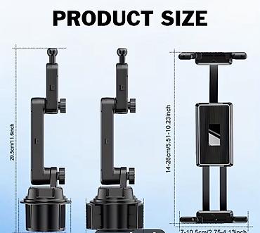 avtomobil aksesuarı: Universal Cup Holder Phone Mount – avtomobil fincan qəlibinə taxılan — 6