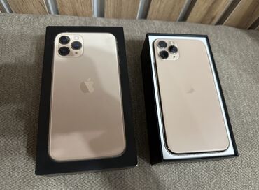 Apple iPhone: IPhone 11 Pro, Б/у, 64 ГБ, Золотой, Коробка, 74 %