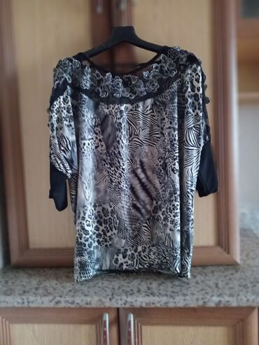 Köynək və bluzalar: Qadın üst geyimləri dəsti 1) Mavi bluz - Boş kəsim, rahat siluet - — 11