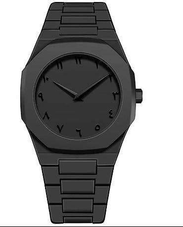 индийское: Стильные наручные часы в минималистичном исполнении “total black”. - — 1