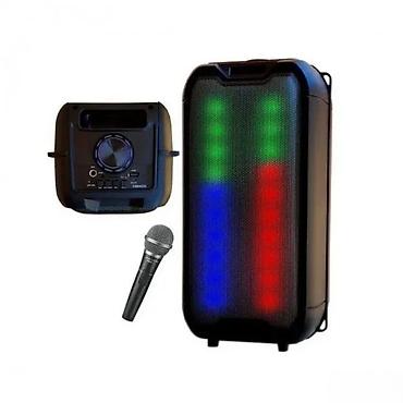 kasetofon stari: Bluetooth karaoke zvučnik sa LED osvetljenjem i mikrofonom - — 1